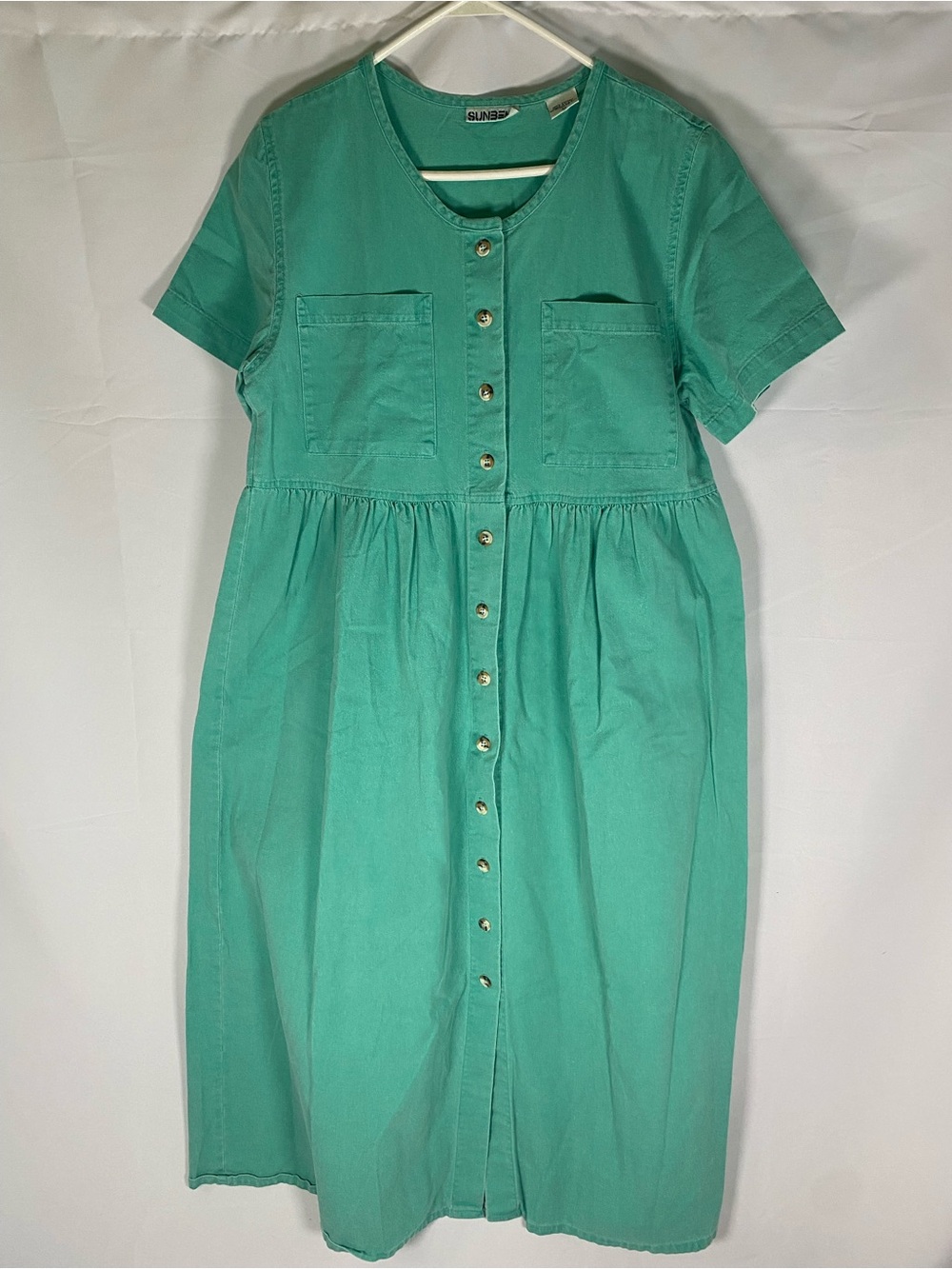 Sunbelt Seafoam Button-Front Midi Dress